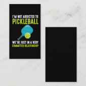 Addicdicted to Pickleball Player Sport Athlete Spa Visitenkarte (Vorne/Hinten)