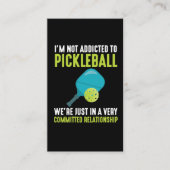 Addicdicted to Pickleball Player Sport Athlete Spa Visitenkarte (Vorderseite)