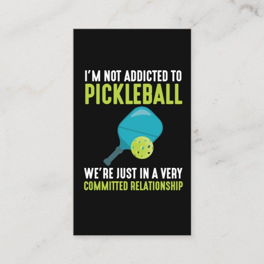 Addicdicted to Pickleball Player Sport Athlete Spa Visitenkarte (Vorderseite)