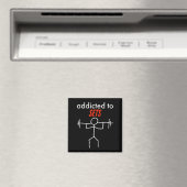 Addicdicted to Set Funny Gym Workout naughty Pun P Magnet (In Situ (Geschirrspüler))