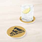 Addicted Black Sandstein Untersetzer (Seite)