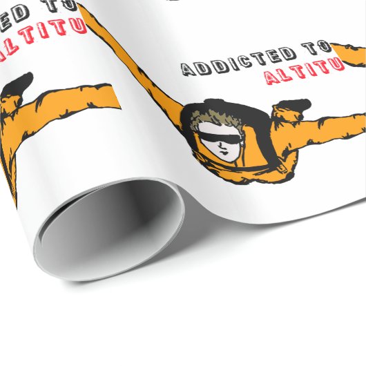 Addicted to Altitude Skydiver Geschenkpapier (Rolleneckpunkt)
