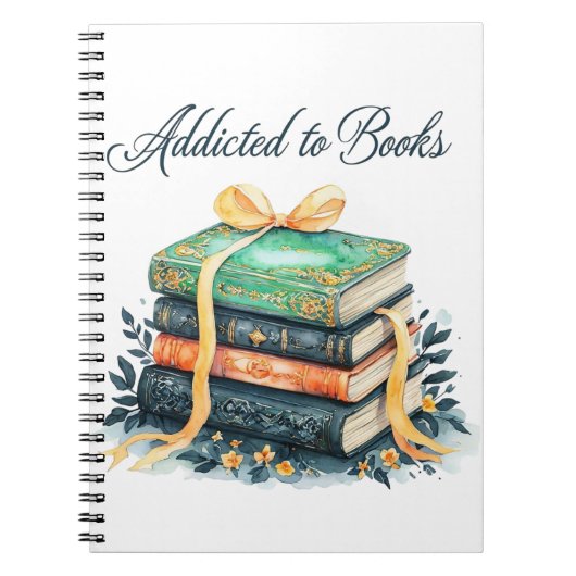 Addicted to books - schrift notizblock (Vorderseite)