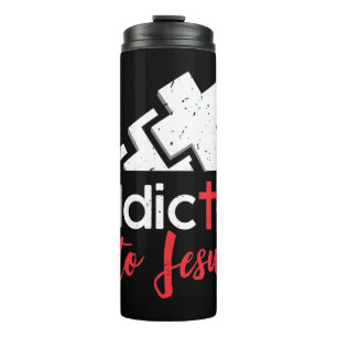 Addicted to Jesus - Christliche Männer Frauen Gesc Thermosbecher