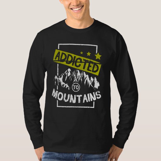 Addicted to mountains hiking T-Shirt (Vorderseite)