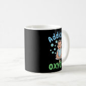 Addicted To Oxygen Baby Funny Bubbles Quote Gift  Kaffeetasse (VorderseiteRechts)