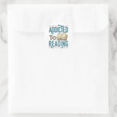 Addicted to Reading Book Addict Bookworm Runder Aufkleber (Tasche)