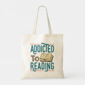 Addicted to Reading Book Addict Bookworm Tragetasche (Rückseite)