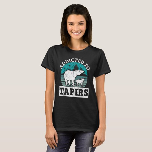 Addicted To Tapirs Wildlife Animal Zookeeper T-Shirt (Vorne ganz)