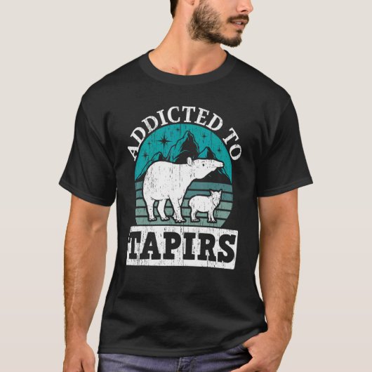 Addicted To Tapirs Wildlife Animal Zookeeper T-Shirt (Vorderseite)