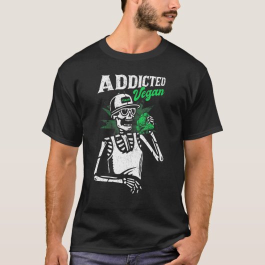 Addicted Vegan World Vegetarian Day Veggies T-Shirt (Vorderseite)