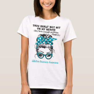 Addiction Recovery Awareness Ribbon Support Gifts T-Shirt