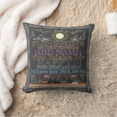 Addieren Sie eine Namenssonnenschein-Vintage Tafel Kissen (Decke)