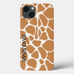 Addieren Sie einen modischen Giraffen-Druck iPhone 13 Hülle