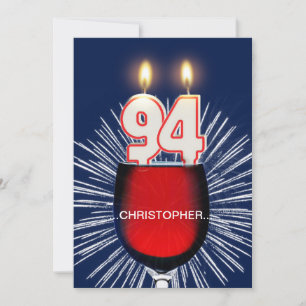 Addieren Sie einen Namen, 94. Geburtstags-Party Einladung