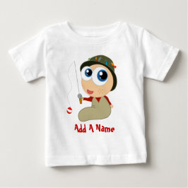 Addieren Sie einen Namensfischen-Baby-T - Shirt