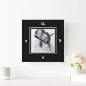 Addieren Sie einfach Foto-kundenspezifisches Mod Quadratische Wanduhr (Zuhause)