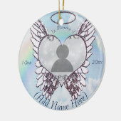 Addieren Sie Erinnerungsverzierung des Foto-| Keramikornament (Links)