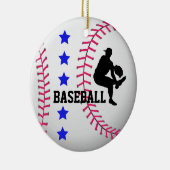 Addieren Sie Foto-Baseballteams-Verzierung Keramikornament (Rechts)