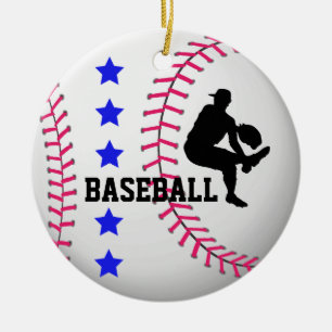 Addieren Sie Foto-Baseballteams-Verzierung Keramikornament