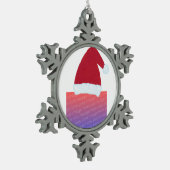 Addieren Sie Foto-personalisierte Schneeflocken Zinn-Ornament (Links)
