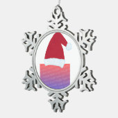 Addieren Sie Foto-personalisierte Schneeflocken Zinn-Ornament (Rechts)