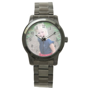 Addieren Sie Fotouhr Ihr Kindes, Großvatergeschen Armbanduhr