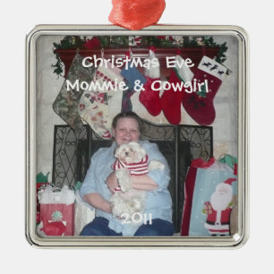 Addieren Sie Haustier-Foto/-person Ornament Aus Metall