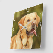 ADDIEREN SIE HAUSTIER-FOTO QUADRATISCHE WANDUHR (Winkel)