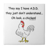 ADDIEREN Sie Huhn-Spaß Fliese (Vorderseite)