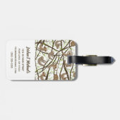 Addieren Sie Ihr Anfangs| lächelndes Gepäckanhänger (Rückseite horizontal)