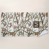 Addieren Sie Ihr Anfangs| lächelndes Strandtuch (Vorderseite)