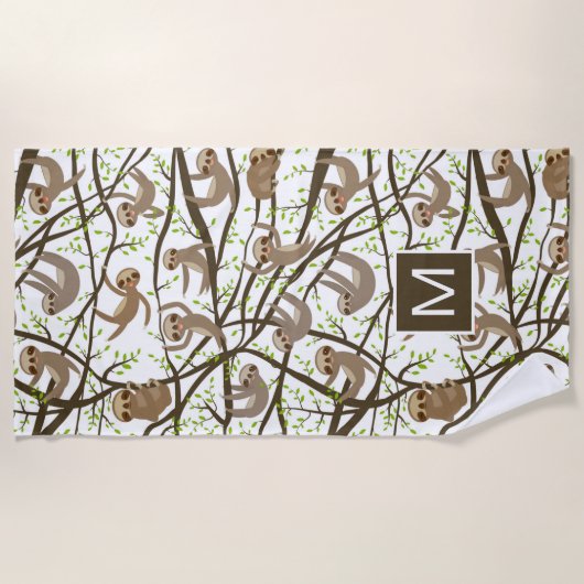 Addieren Sie Ihr Anfangs| lächelndes Strandtuch (Vorderseite)