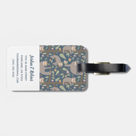 Addieren Sie Ihr Anfangs| niedliches Gepäckanhänger (Rückseite horizontal)