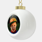 Addieren Sie Ihr Bild Keramik Kugel-Ornament (Rechts)