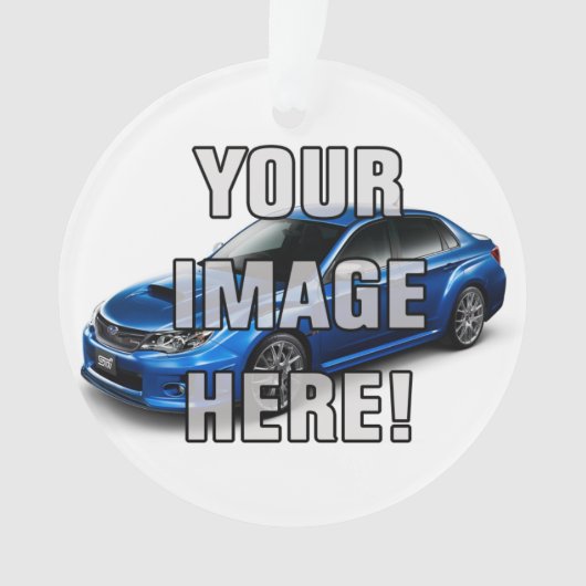 Addieren Sie Ihr Bild! - Subaru WRX Impreza WTI Ornament (Vorderseite)