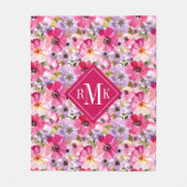 Addieren Sie Ihr Blumen Sommer-Aquarell des Fleecedecke (Vorderseite)