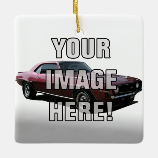 Addieren Sie Ihr Chevy Camaro Foto Keramikornament (Vorderseite)