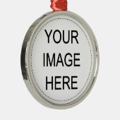 Addieren Sie Ihr eigenes Bild Silbernes Ornament (Rechts)
