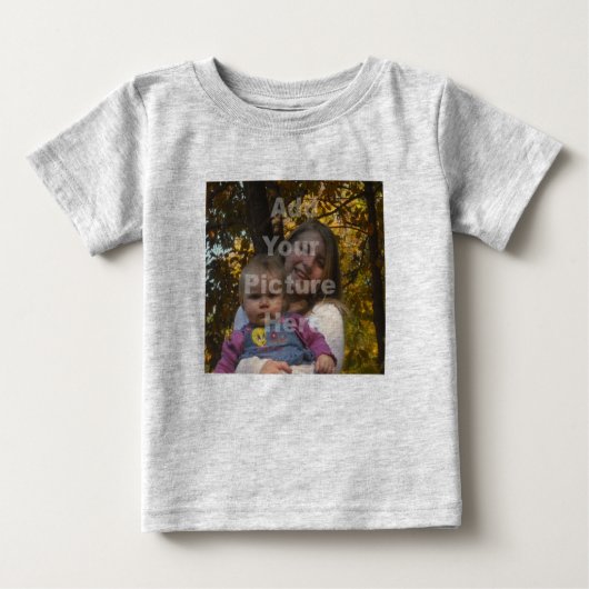Addieren Sie Ihr eigenes Foto-Baby-T-Shirt Baby T-shirt (Vorderseite)