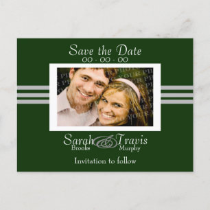 Addieren Sie Ihr eigenes Foto - Grün Ankündigungspostkarte