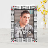 Addieren Sie Ihr eigenes Foto-Porträt-modernes Karte (Gelbe Blume)