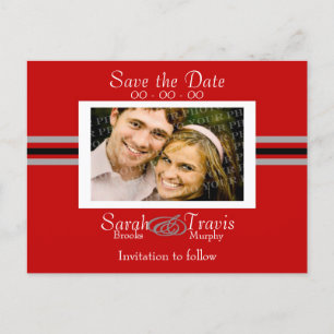 Addieren Sie Ihr eigenes Foto - Rot Ankündigungspostkarte