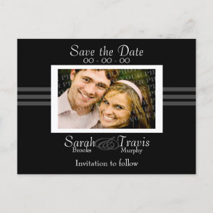 Addieren Sie Ihr eigenes Foto - Schwarzes Ankündigungspostkarte