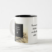 ADDIEREN SIE IHR EIGENES FOTO U. TEXT ZWEIFARBIGE TASSE (Vorderseite Links)
