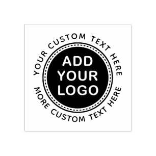 Addieren Sie Ihr eigenes kundenspezifisches Logo Gummistempel