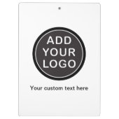 Addieren Sie Ihr eigenes Logogeschäft Klemmbrett (Rückseite)