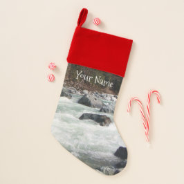 Addieren Sie Ihr eigenes Whitewater-Fluss-Foto Weihnachtsstrumpf