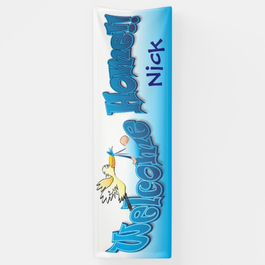 Addieren Sie Ihr eigenes willkommenes Banner (Vertikal)