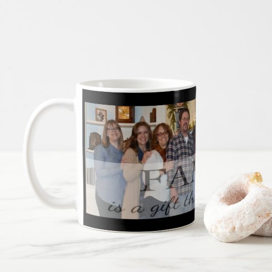 Addieren Sie Ihr Familien-Foto, um diese Tasse zu (Mit Donut)